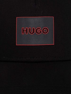 Czapka z daszkiem bawełniana Hugo czarna