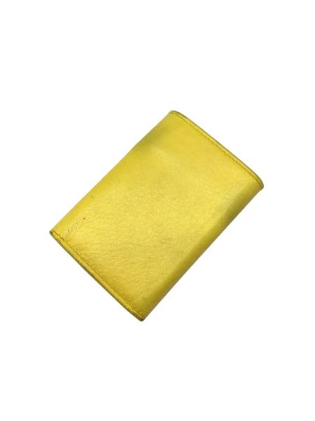 Portfel skórzany Balenciaga Vintage żółty