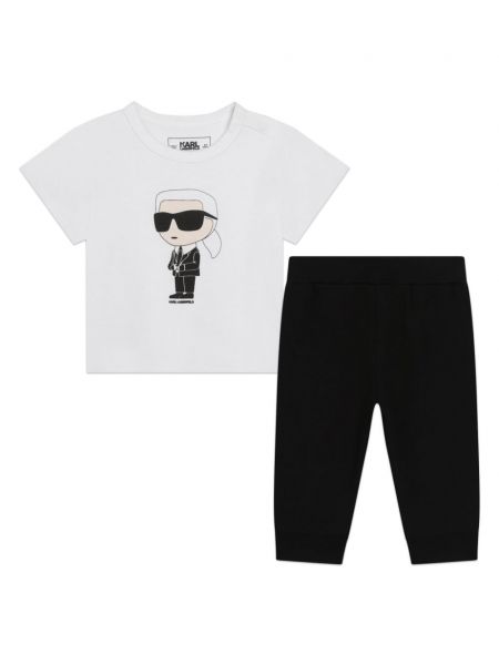 Bukser med lige ben for piger Karl Lagerfeld Kids sort