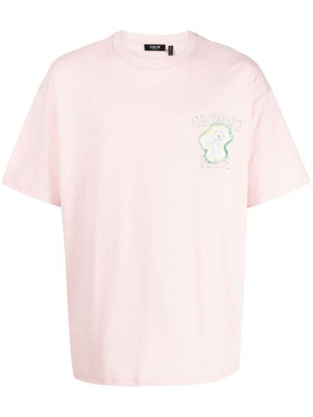 Bavlnené tričko s potlačou Five Cm ružová