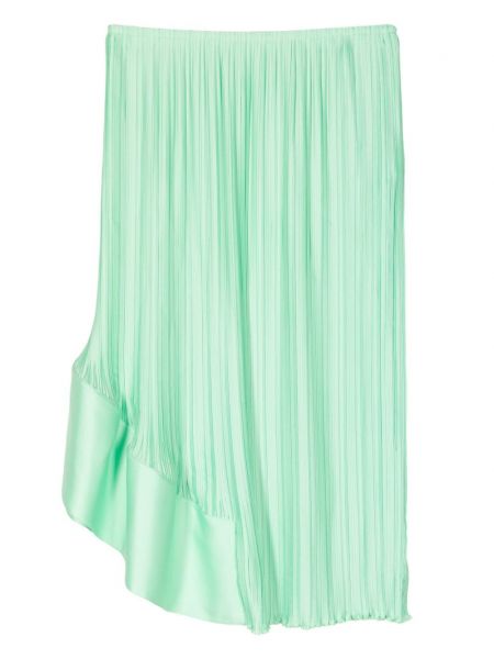 Spódnica asymetryczna plisowana Lanvin zielona