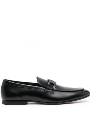 Skinn loafers Tod's svart