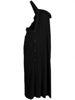 Czarna sukienka midi asymetryczna Ys