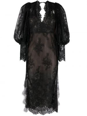 Csipkés midi ruha Ana Radu fekete