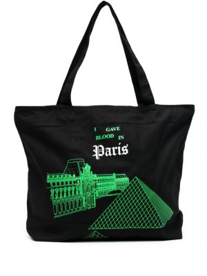 Pamučna shopper torbica s printom Pleasures