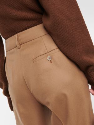 Pantalon taille haute en laine Dolce&gabbana marron