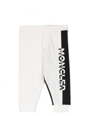 Leggings con stampa Moncler Enfant bianco