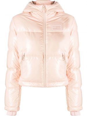 Pernata jakna Fendi ružičasta