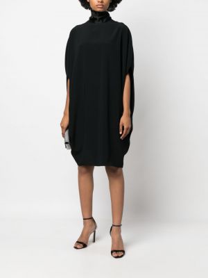 Sukienka koktajlowa drapowana Gianluca Capannolo czarna