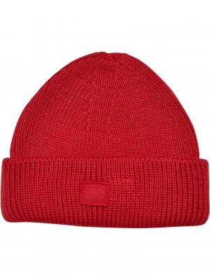 Dzianinowa czapka wełniana Urban Classics Accessoires czerwona