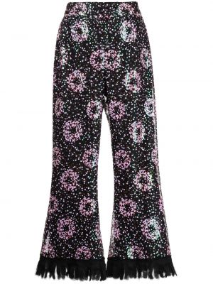 Pantaloni con paillettes Anna Sui nero