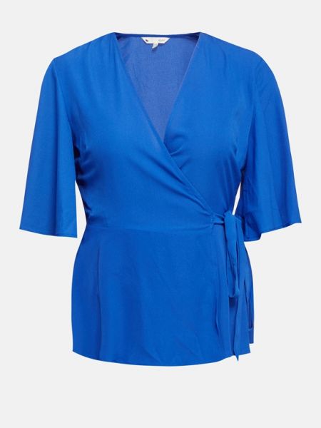 Блузка с запахом Yumi синий