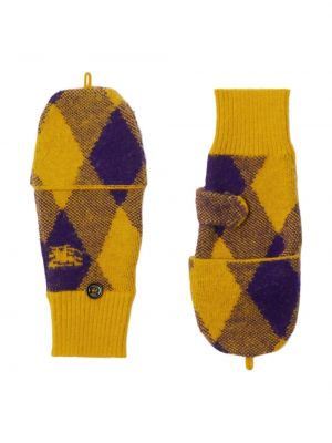 Vlněné rukavice s argylovým vzorem Burberry