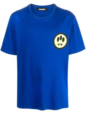 Bombažna majica s potiskom Barrow modra
