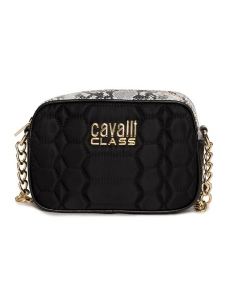 Schultertasche mit reißverschluss Cavalli Class schwarz