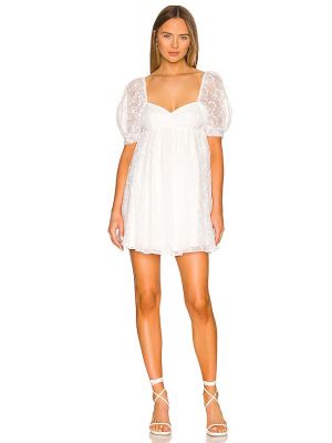 Mini vestido con bordado Amanda Uprichard blanco