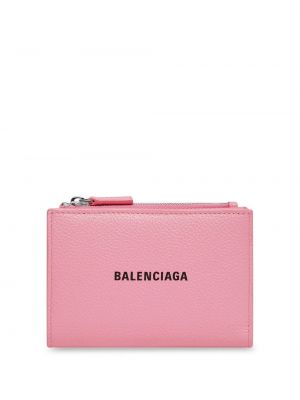 Peňaženka s potlačou Balenciaga ružová