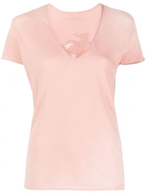 T-shirt a fiori Zadig&voltaire rosa