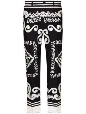 Pantaloni cu picior drept cu imagine Dolce & Gabbana