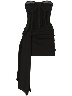 Modrček z draperijo Dolce & Gabbana črna
