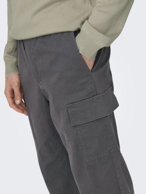 Pantalon cargo Only & Sons gris