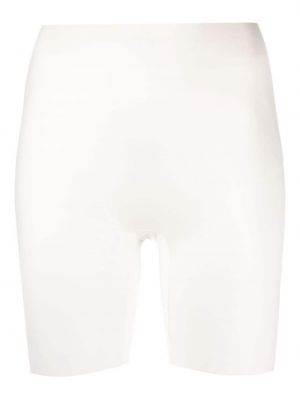 Slim fit szatén magas derekú rövidnadrág Spanx - fehér