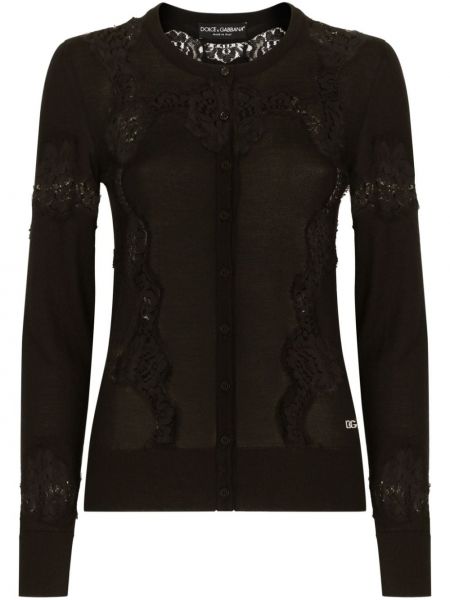 Spitzen strickjacke Dolce & Gabbana schwarz