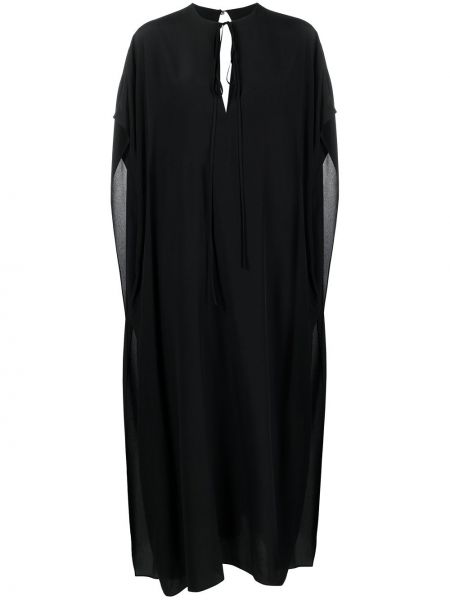 Vestido con escote v Victoria Beckham negro