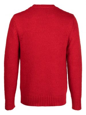 Sweter wełniany z alpaki Nuur czerwony