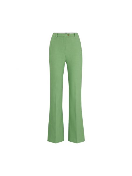 Spodnie slim fit Boss zielone