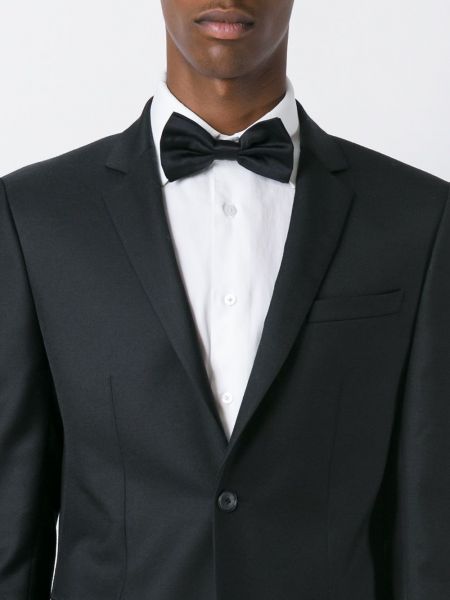 Zīda kaklasaite ar banti Dolce & Gabbana melns