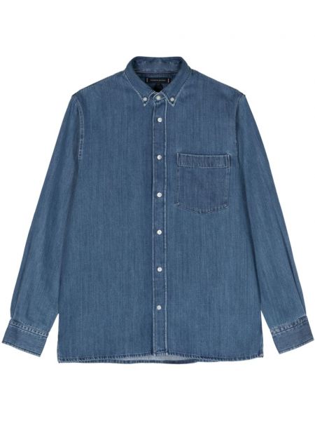 Daunen jeanshemd mit button-down-kagen Tommy Hilfiger blau