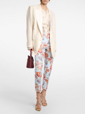 Жаккардовые брюки в цветочек с принтом Etro