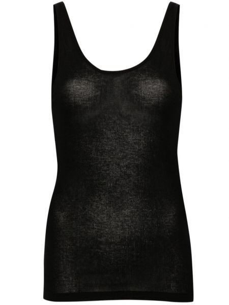 Tanktop i jersey Saint Laurent sort