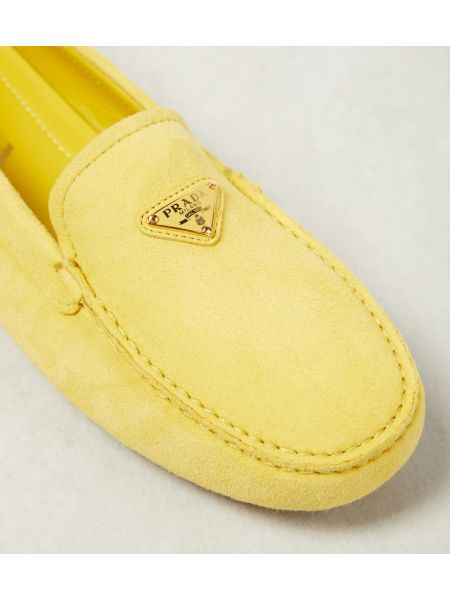 Pantofi loafer din piele de căprioară Prada albastru