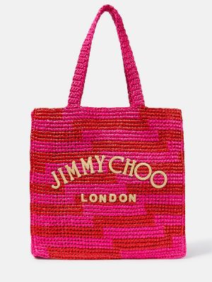 Nákupná taška Jimmy Choo ružová