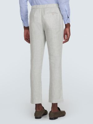 Pantalones de lino Frescobol Carioca gris