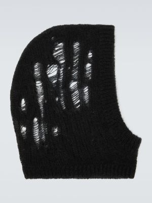 Berretto in maglia con cappuccio Rick Owens nero