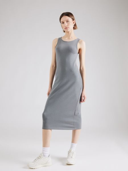 Retro džersejové šaty American Vintage sivá