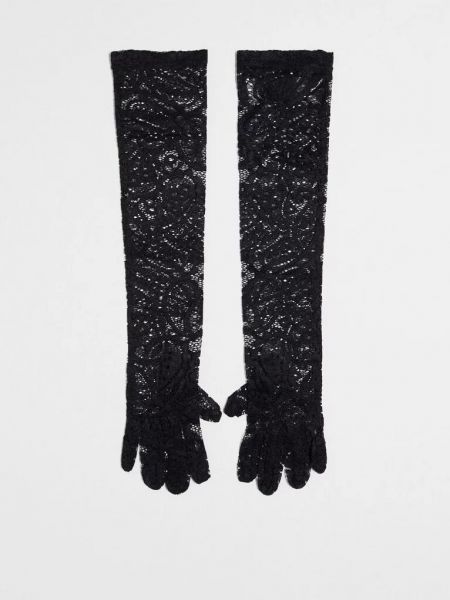 Кружевные перчатки Asos черные