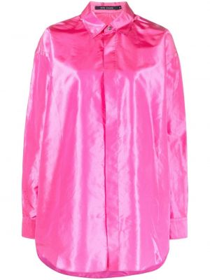 Μεταξωτό πουκάμισο με ψηλή μέση Sofie D'hoore ροζ