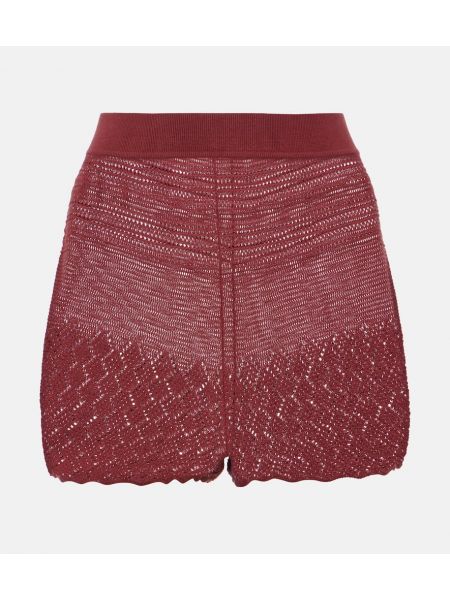Shorts en coton Loro Piana rouge