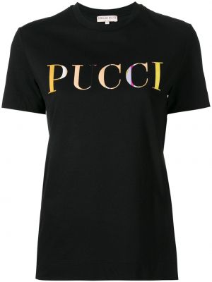 Camiseta con estampado Emilio Pucci negro