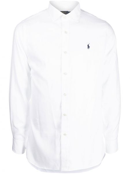 Bombažna srajca z vezenjem s karirastim vzorcem Polo Ralph Lauren