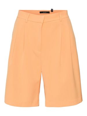 Plisované nohavice Vero Moda oranžová