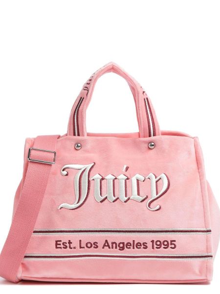 Бархатная сумка Juicy Couture розовая