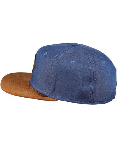 Cappello con visiera di lino Djinns blu