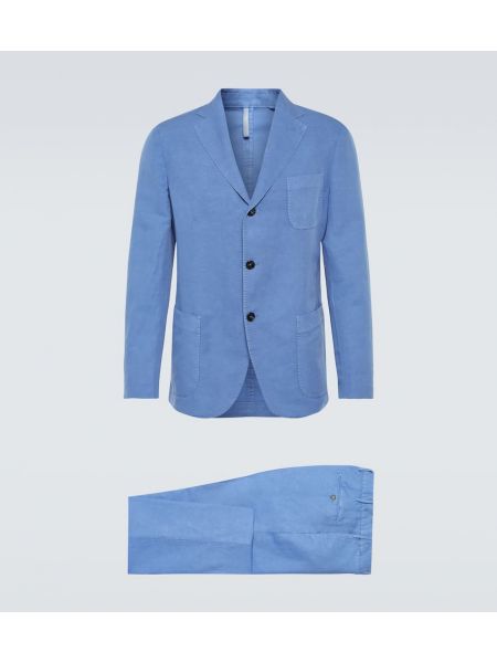 Bavlnený oblek Incotex modrá
