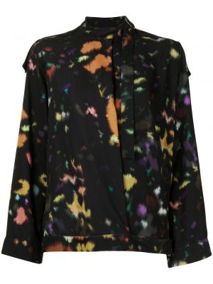 Blusa con estampado con estampado abstracto Kenzo negro