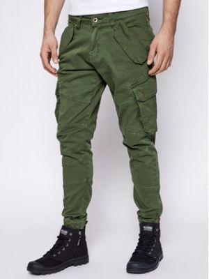 Pantalon slim Alpha Industries vert